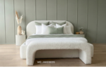 The new premium teddy plush boucle fabric fur Upholstered Bed 2026 - Image 2