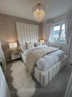 CozyDreams: 202 Hot Seller Teddy Fabric Fur Plush Bed Frame - Image 2