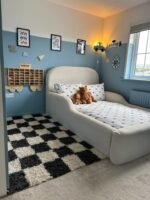 Pink Kids bed modern 2026 teddy fur bed - Image 2