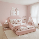 Pink Kids bed modern 2026 teddy fur bed