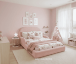 Pink Kids bed modern 2026 teddy fur bed