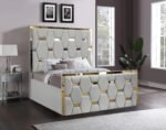 Golden stripes pyramid bed frame - Image 6