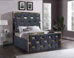 Golden stripes pyramid bed frame - Image 3