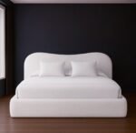 Curved teddy boucle bed - Image 8