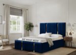 Golden strips modern luxury bed - Image 14