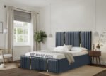 Golden strips modern luxury bed - Image 4