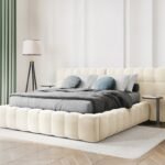 2026 Teddy Boucle Ivory Bedframe 2 Piece Headboard