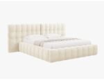 2026 Teddy Boucle Ivory Bedframe 2 Piece Headboard - Image 2