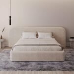 Egerie Curved Teddy Ivory Bed