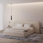 Egerie Curved Teddy Ivory Bed - Image 2
