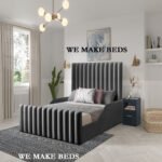 Luxury lined kids bed with safety rails - Image 2
