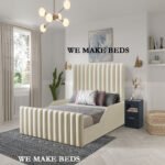 Luxury lined kids bed with safety rails