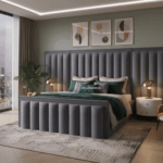 The Velvet Elegance panel bed