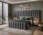 The Velvet Elegance panel bed