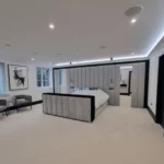 THE ASHLEIGH TV BED WITH BLACK TRIM