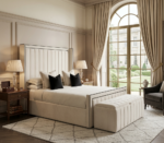 The Savoy Tall Wingback Piped Bedframe - Image 5