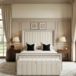 The Savoy Tall Wingback Piped Bedframe - Image 6