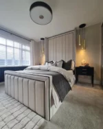 The Savoy Tall Wingback Piped Bedframe - Image 3