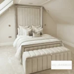 The Savoy Tall Wingback Piped Bedframe - Image 2