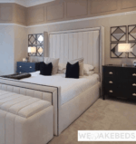 The Savoy Tall Wingback Piped Bedframe
