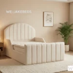 The Luna Arc Ribbed Bouclé Bed